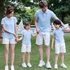 2025新款亲子装夏装一家三口四口POLO衫套装潮家庭毕业演出活动服