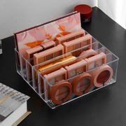 眼影盘收纳盒腮红口红透明化妆盒，粉饼彩妆桌面整理抽屉分隔置物架