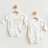 新生婴儿哈衣0-12个月男女，宝宝休闲四季款长袖，衣服暗扣三角爬行服