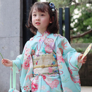 和服正装日式浴衣童装儿童秋款薄款日系套装汉服，表演服女童中国风
