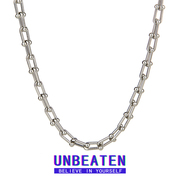 UNBEATEN欧美U型马蹄粗链条项链男女个性嘻哈潮酷小众设计锁骨链