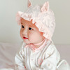春夏婴儿帽子婴幼儿蕾丝柔软公主帽女宝宝可爱兔耳朵新生儿遮阳帽