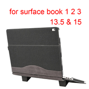 笔记本电脑保护套适合于微软surface book 13.5寸15寸1 2 3代平板内胆包电脑皮套底部支架散热防摔配件壳