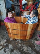 香杉木双人浴桶成人泡澡木桶，浴桶浴缸2人用实木，泡澡桶加厚