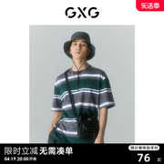 gxg男装2022年夏季商场，同款迷幻渐变系列圆领，短袖t恤