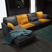 北欧科技布沙发(布沙发)现代简约转角沙发大小户型，客厅组合三人位布艺沙发