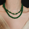 「只此青绿」新中式复古高级感小众串珠，天然绿玉髓玛瑙项链锁骨链
