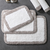 纯棉加厚地垫浴室地毯卫生间地巾防滑卧室床边垫圆形坐便器马桶垫