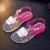 女童凉鞋水晶儿童小童宝宝果冻鞋透明软底防滑老式凉鞋防水夏季新