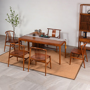 红木家具花梨木茶桌椅组合刺猬紫檀实木中式泡茶桌功夫茶几干泡桌
