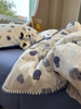 A类母婴双层纱布丁兔蓝可爱四件套全纯棉1.5m1.8米被套床单三件套