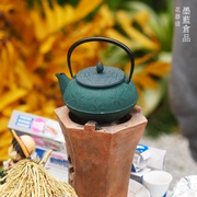 日本进口南部铁器日式复古花道茶壶 手工老铁壶收藏品装饰摆件