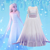 女童超仙连衣裙冰雪奇缘2白色公主裙魔法梦幻仙女裙长袖纱裙长裙
