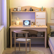 电脑桌台式书桌书架，组合一体简约家用写字桌子，卧室简易学生学习桌