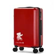 高档法国luluk熊卡通(熊卡通，)拉杆箱20寸可爱行李箱女万向轮小清新旅行