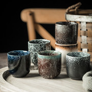 日式和风创意陶瓷杯具功夫，茶杯套装饭店，酒杯茶水杯子直身杯单个