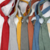 男士纯色涤棉领带西装配饰休闲青年，时尚多色红色绿色，黄淡蓝(黄淡蓝)粉色
