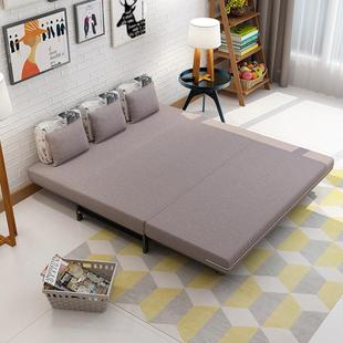 多功能沙发床折叠两用单双人(单双人，)沙发小户型布艺可拆洗金属沙发68cm宽