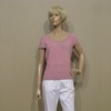 女装依兰ELANIE夏季粉紫色圆领短袖针织衫低价销售