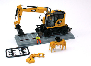 DM卡特1 50 CAT M323F 铁路轮式挖掘机挖土机模型收藏可开门85661