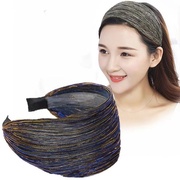 韩国简约宽边头箍压发饰品气质，遮白发发卡发带蕾丝带齿防滑发箍