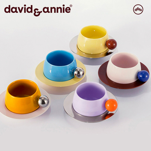 davidannie创意悬浮咖啡，杯碟套装ins高颜值设计陶瓷咖啡杯子礼物