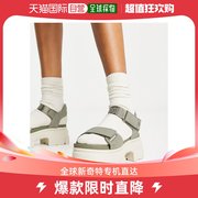 香港直邮潮奢ugg女士ugg，ashton及踝，皮质绿色凉鞋