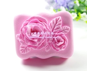 玫瑰鲜花浮雕模具手工皂，模具蜡烛香薰精油，模具香皂肥皂冷制皂模具