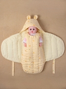 秋冬婴儿手工棉花加厚抱被初生儿纯棉盖被男女宝宝睡袋新生儿被子