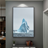 轻奢简约冰山雪山装饰画 自然风景北极南极冰块壁画 玄关过道挂画