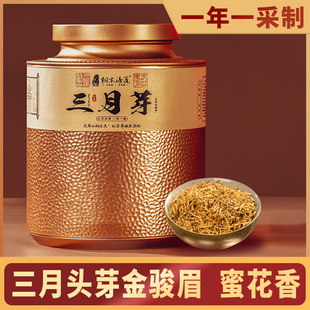 三月芽金骏眉红茶茶叶，特级正宗浓香型礼盒罐，散装武夷山金俊眉500g