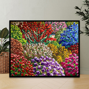 现代艺术插画手绘填色diy数字油画植物花卉自然风景装饰画送礼物