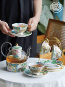 花茶杯套装英式下午茶杯子泡花茶壶欧式轻奢陶瓷家用整套茶具套装
