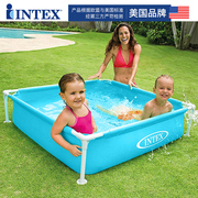 intex方形支架游泳池婴，儿戏水池玩沙池海洋球，池养鱼池加厚