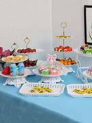 欧式甜品台摆件展示架，创意婚礼派对蛋糕架，双层糖果茶点心水果盘