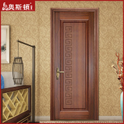 新中式烤漆多层实木门室内套装门，卧室木门中式门，实木卧室隔断门