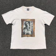 Deepland欧美街头表框古典艺术绘画设计纯棉短袖宽松圆领百搭T恤
