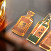 日本suntory威士忌系列胸针山崎白州響手绘风酒瓶形状