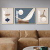 现代简约客厅装饰画沙发，背景墙挂画立体晶瓷画轻奢抽象镶钻三联画
