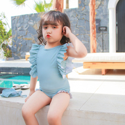 ins儿童泳衣女孩连体，宝宝婴儿可爱游泳衣公主，小童韩国泳装1-3岁