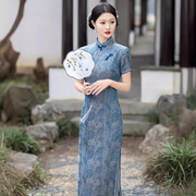 旗袍2024年夏季老上海高贵新中式改良款妈妈，婚宴连衣裙中长款