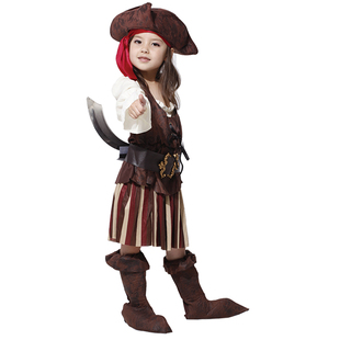 万圣节cosplay服装女面具舞会海盗演出服幼儿海盗装扮衣服公主裙