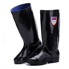 强人雨靴男际华3515防水胶靴男式高筒工作雨胶鞋JDYX907-1黑色45