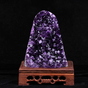 天然紫水晶摆件特级帝王紫原石紫晶洞紫晶簇，公司家庭桌面手链消磁