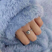本命年虎年小老虎戒指女s925纯银，食指戒指可以调节网红时尚个性潮