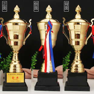 T157金属企业年会奖杯信鸽纹绣篮球个性创意奖杯可来图定制