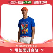 香港直邮潮奢 Polo Ralph Lauren 男士合身徽标针织短袖T恤