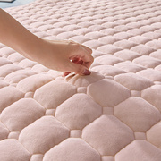 纯色牛奶绒床垫垫褥软垫，家用珊瑚法兰绒床，褥子床毯子垫被冬季加厚