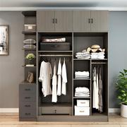 北欧衣柜简约现代经济型卧室2345门柜子组装实木质整体组合大衣橱