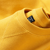 340g重磅毛圈布纯棉(布纯棉)姜黄色(姜黄色)圆领卫衣纯色，情侣款打底衫厚实长袖上衣